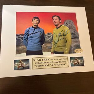 Star Trek Autographed Photo William Shatner Leonard Nimoy Original